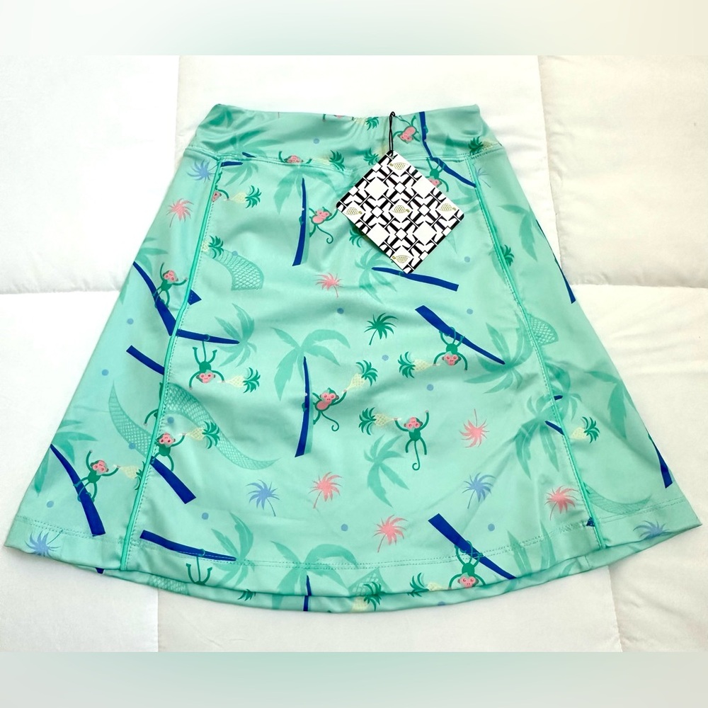 NWT! Turtles & Tees Monkey Tennis Skort size XS 4 girls